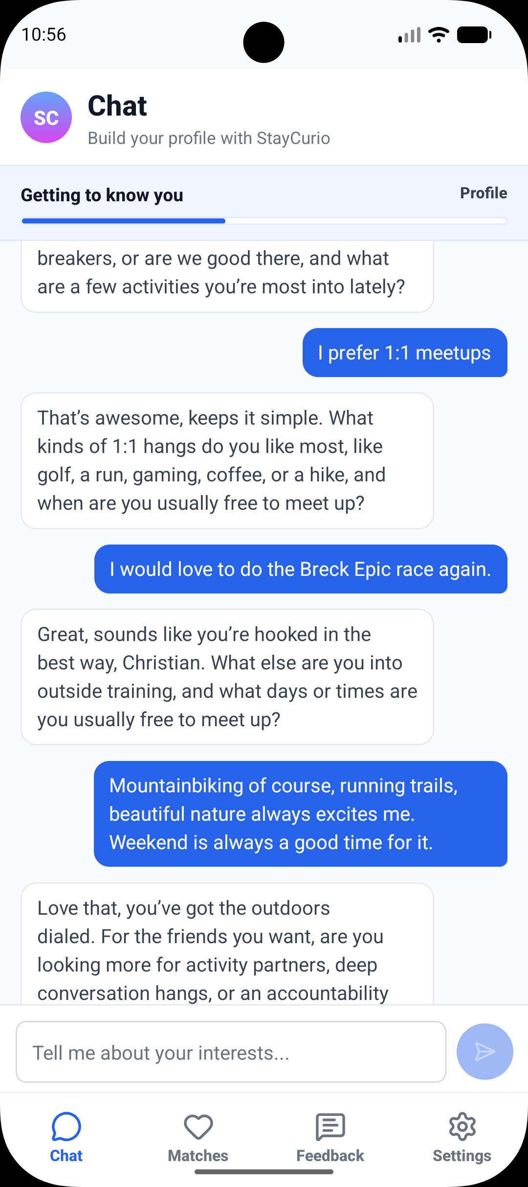 Real Life Friends screenshot: Android chat