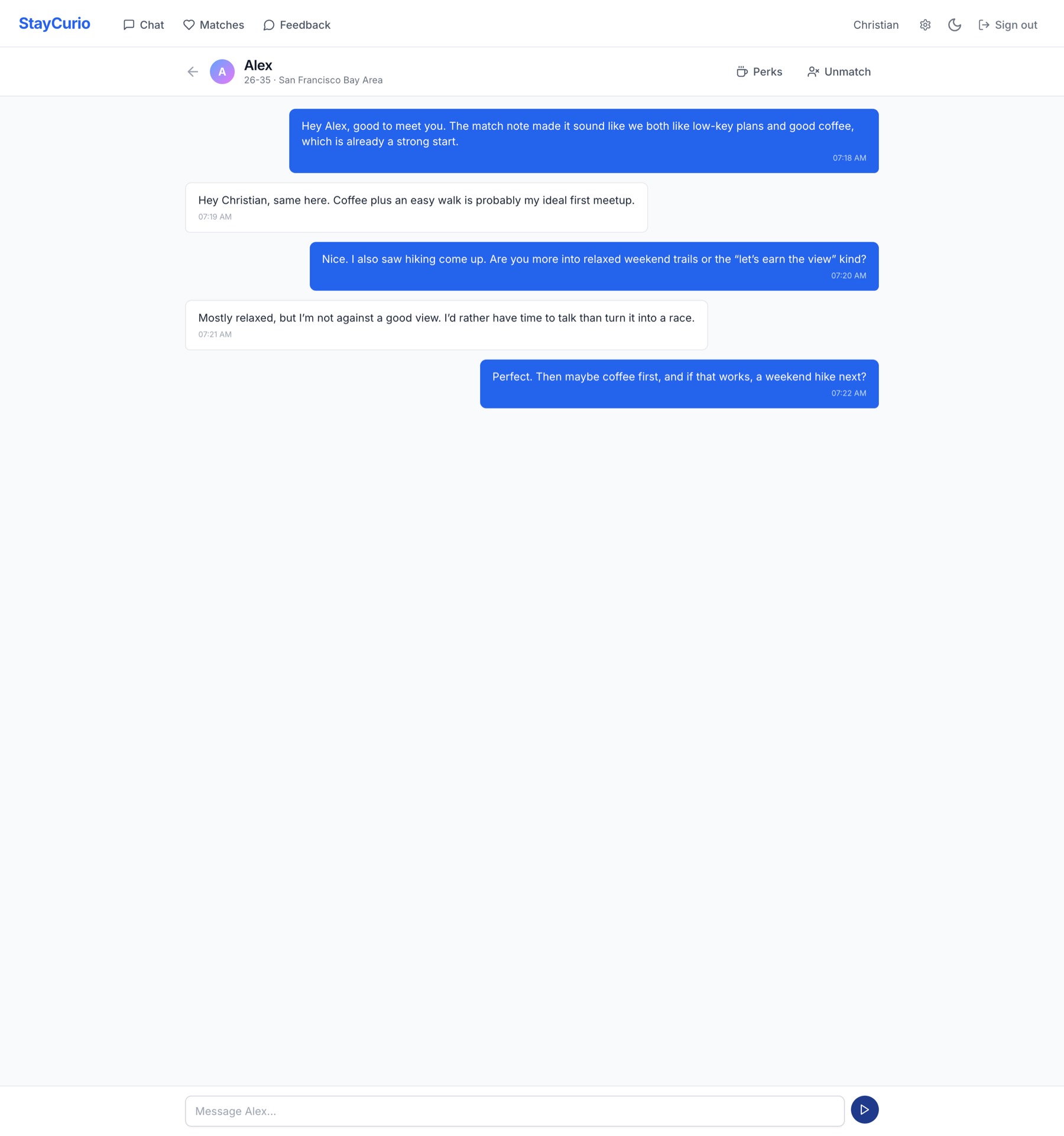 Real Life Friends screenshot: Match chat