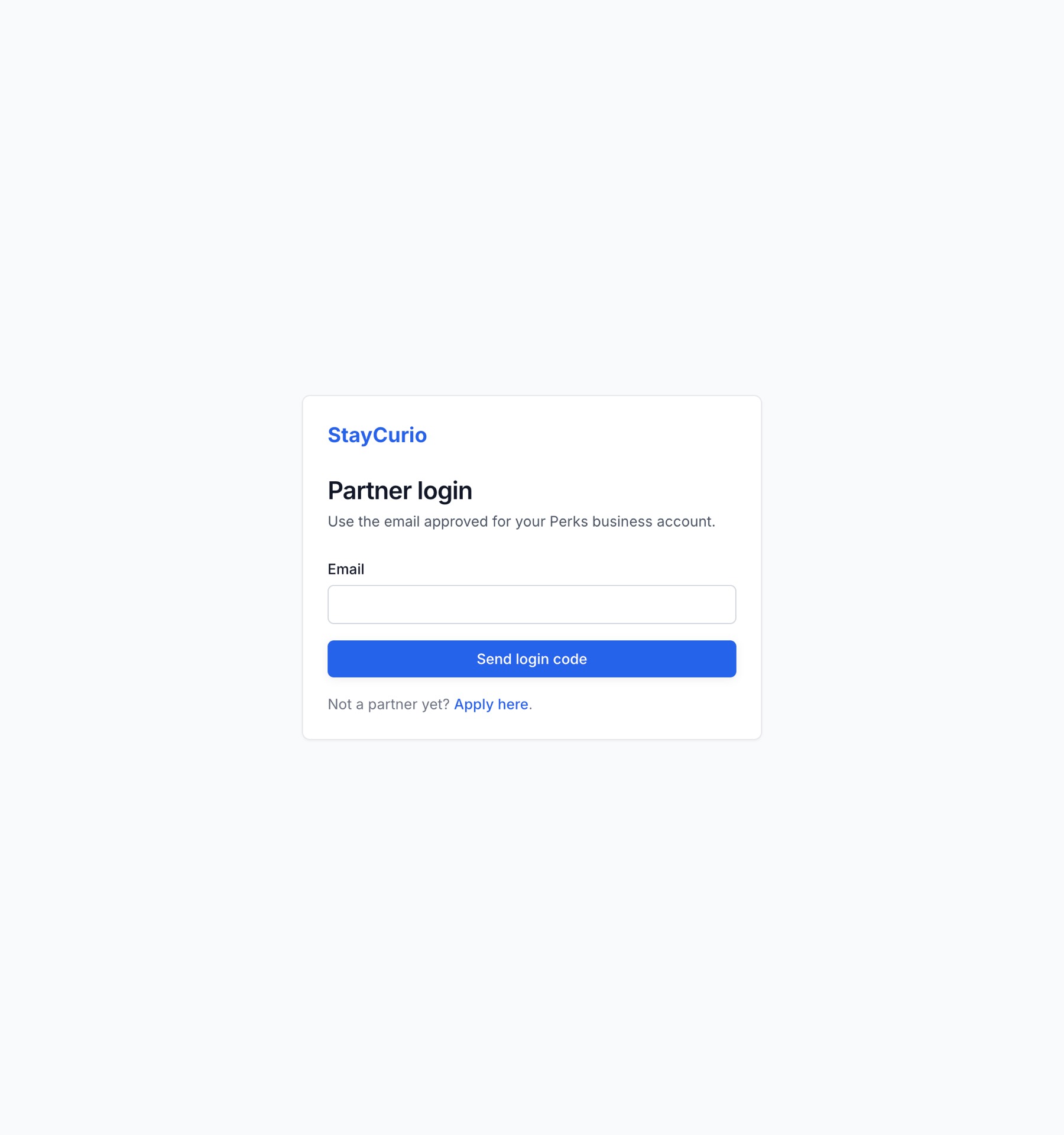 Real Life Friends screenshot: Partner portal login